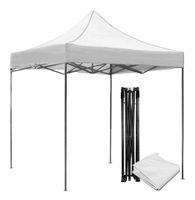 Toldo Plegable 3x3 Carpa Impermeable Protección UV Blanco