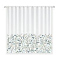 CORTINA BAÑO ALGODÓN AMAPOLAS Y AZULITO