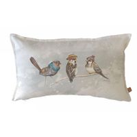 FUNDA COJÍN ALGODÓN  PAJARITOS AMIGOS 50X30