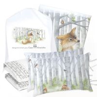 JUEGO DE CAMA FUNDA DE PLUMÓN + SABANA BAJERA + 4 FUNDAS ALMOHADA ZORRITO KING