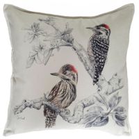 FUNDA COJÍN VELVET ENCANTO CARPINTERITOS 45X45