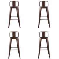 Pack 4 Bancos De Bar Tolix París