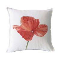 FUNDA COJÍN ALGODÓN AMAPOLA ROJA CERRADA 45X45