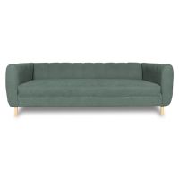 Sofá Lynette Felpa Verde 2 Cuerpos