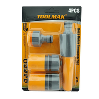 Conector Rápido Manguera De Jardín 4 Piezas Tmk