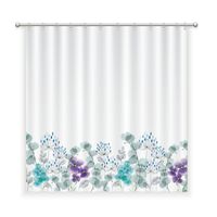 CORTINA DE BAÑO ALGODÓN JARDÍN DE FLORES PENSAMIENTOS