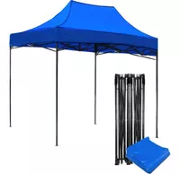 Toldo Plegable Jardimex 2x3 Carpa Impermeable Protección UV Azul