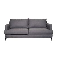 Sofá Aldara Chenille Tipo Lino Gris 2C