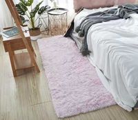 Bajada de cama peluda alfombra Rosado Jaspeado