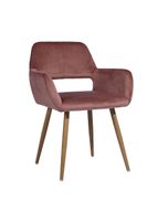 Silla Comedor Sitial Cromwell Terciopelo - Rosa