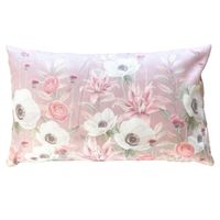 FUNDA COJÍN GAMUZA ANÉMONE BLANCA 50X30