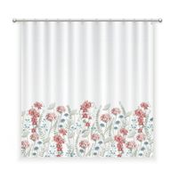 CORTINA BAÑO ALGODÓN ORIQUIDEAS