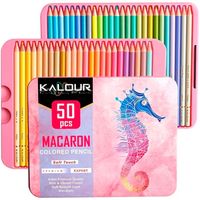 Set 50 Lapices Colores Macaron Arte Dibujo Caja Metálica