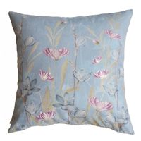 FUNDA COJÍN GAMUZA FLORCITAS DE NARCISOS 45X45