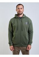 Poleron FZ R Mix Oval Zip Verde Hombre Rusty
