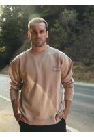 Poleron CR Rusty Lines Crew Beige Hombre Rusty