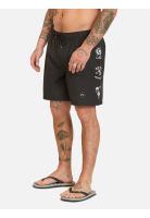 Traje De Baño Corto Northix Negro Hombre Rusty