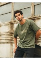 Polera MC Halftone Verde Hombre Rusty