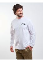 Polera ML R Logo Blanco Hombre Rusty