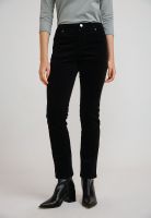 Pantalón Cotelé Mujer Algodón Negro