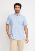 Camisa Lino Algodón Boris Celeste