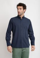 Camisa Lisa Algodón Basilio Azul Marino