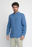 Camisa Hombre Lino Azul Oscuro OPWSB400