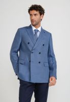 Chaqueta Hombre Formal Cruzada Lino Mix&Color Azul