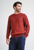 Sweater Hombre Trenzado Phantom Burdeo