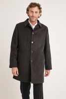 Abrigo Hombre Formal Lana Regular Javier Gris Oscuro