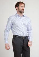 Camisa Hombre Formal Travel Blanco/Celeste