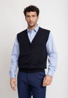 Cárdigan Hombre Formal Sin Mangas Lana Seda Azul Marino