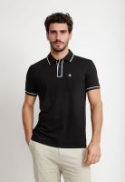 Polera Hombre Polo Manga Corta Negra