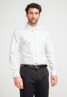 Camisa Hombre Stretch Estampada Beige