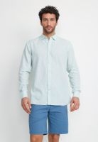 Camisa Rayada Lino Algodón Bruno Verde