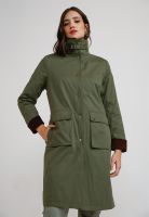 Parka Larga Mujer Algodón Y Poliéster Oliva