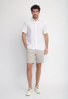 Camisa Hombre Manga Corta Algodón Blanco 4ISW7019