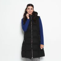 Parka Sin Manga Con   Cierre En Delantero