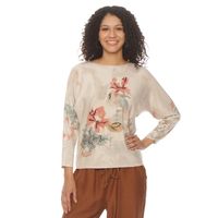 Sweater Manga 3/4 Sublimado   Escote Redondo