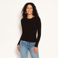 Polera Manga Larga   Escote Redondo