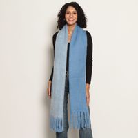 Bufanda Bicolor Con Flecos