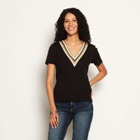 Polera Manga   Corta Escote V