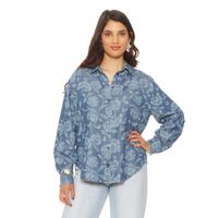 Blusa Manga Larga Lyocell Estampado