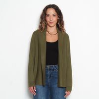 Chaleco Manga Larga Con Solapa