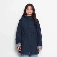 Chaqueta Impermeable Manga Larga Con Capucha NiÑa