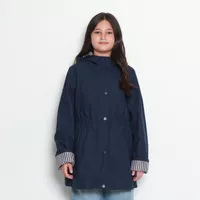 Chaqueta Impermeable Manga Larga Con Capucha NiÑa