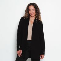 Chaleco Manga Larga  Con   Botones En Los Punos