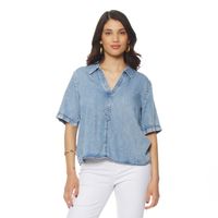 Blusa Manga Corta Lyocell Escote V