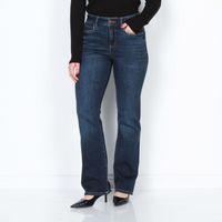 Jeans Tiro Alto 1 Boton Pretina Basica Recto