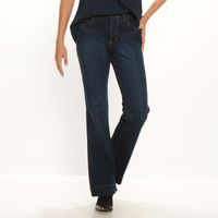 Jeans Flare Tiro Alto Pretina Basica 1 Boton